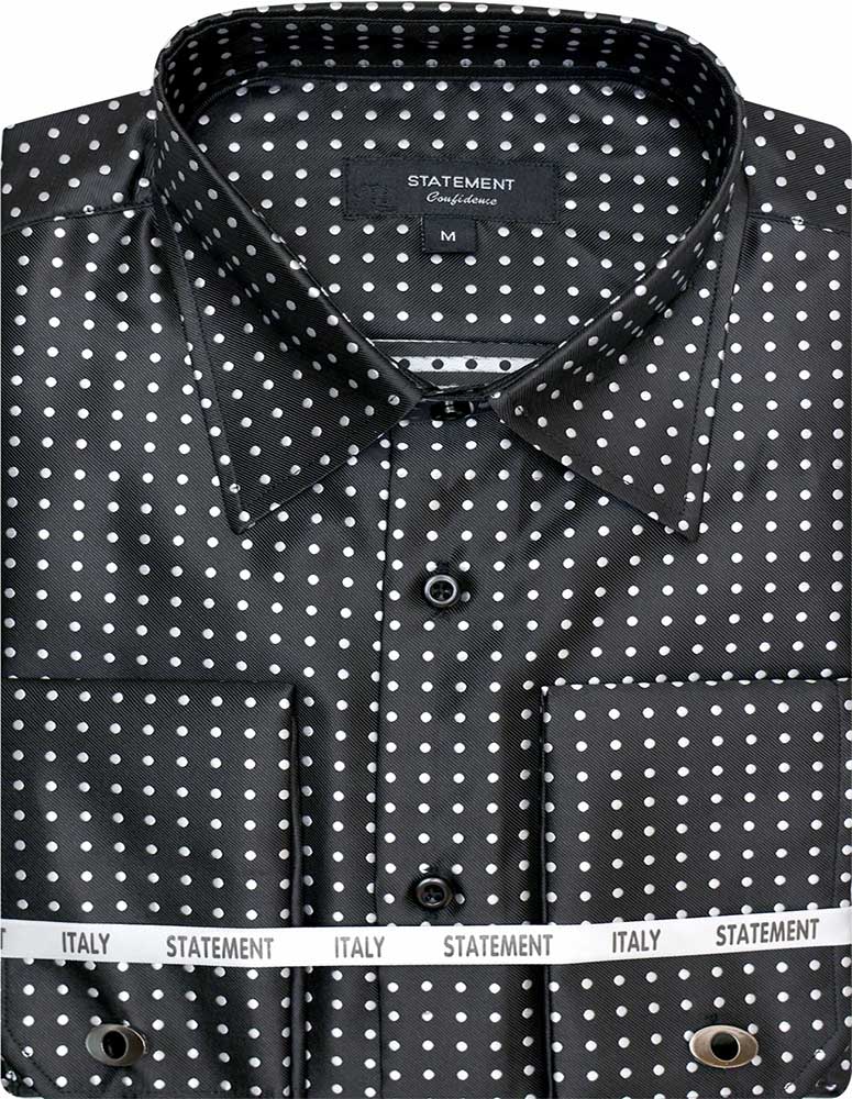 Statement Men's Long Sleeve Woven Shirt - Paisley Pattern