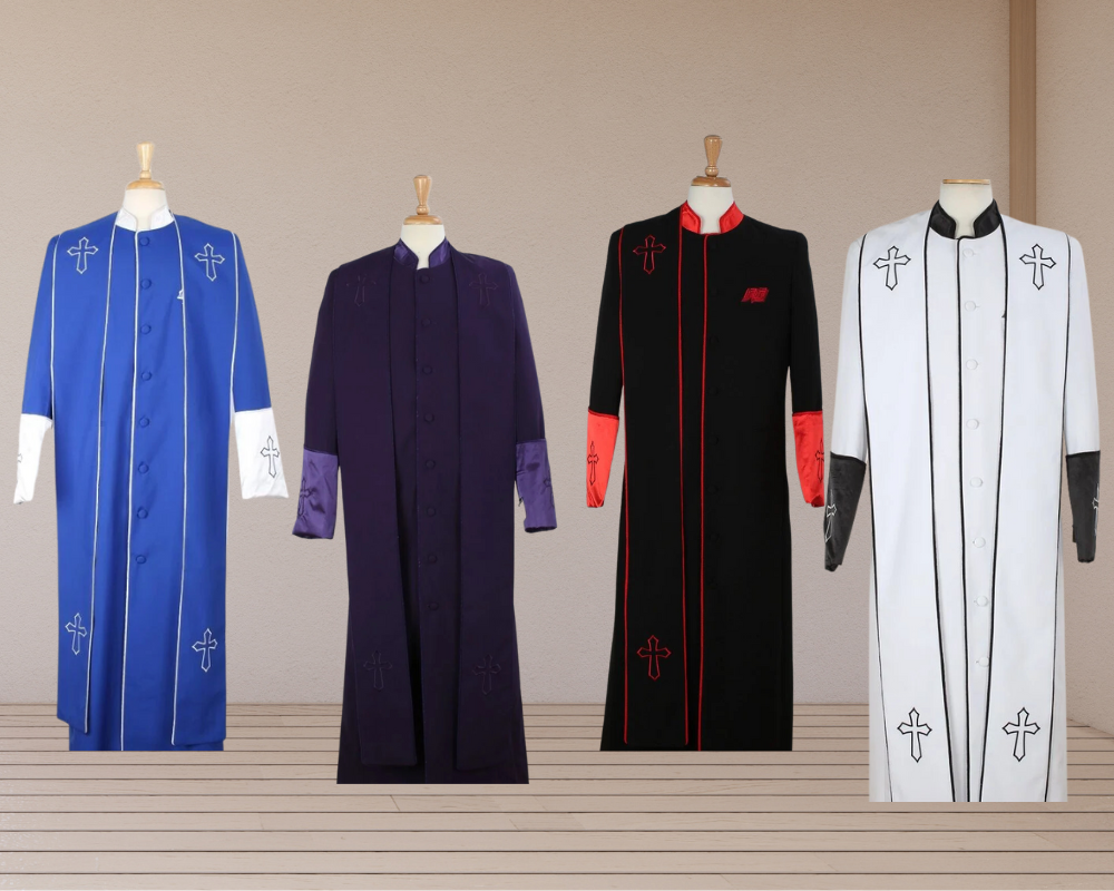 Tony Blake men's church robe with stole - pastor church robe