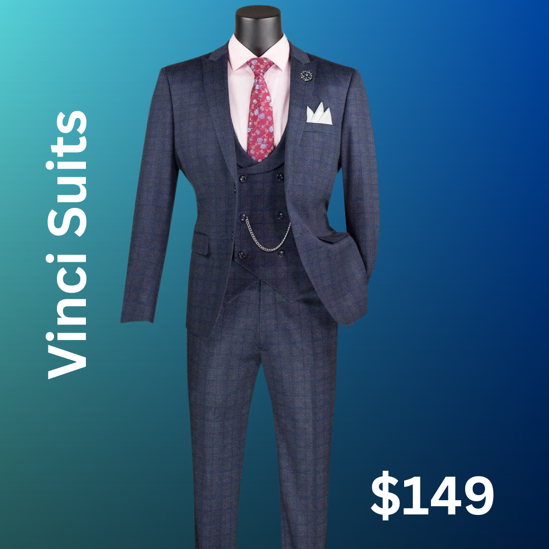 Mens Vinci 3 piece suits