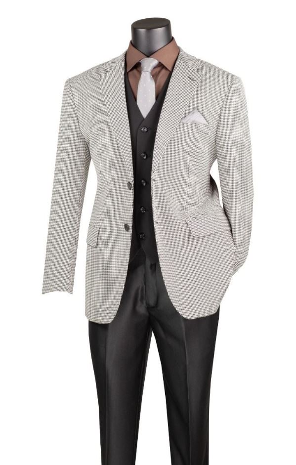 Vinci Men's Sport Coat - Houndstooth Pattern