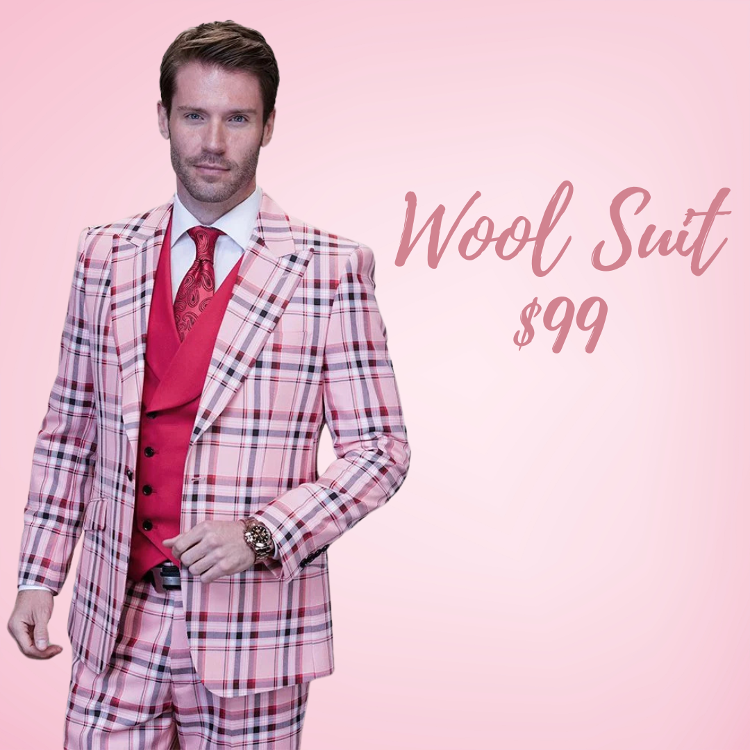 Pink suit for men