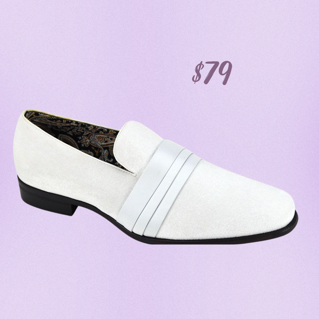 white men's dress shoe