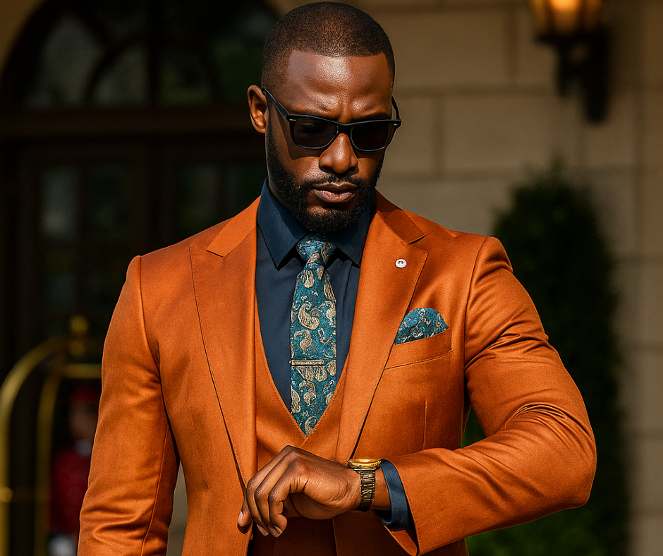 Rust Men's 3 Piece Suit