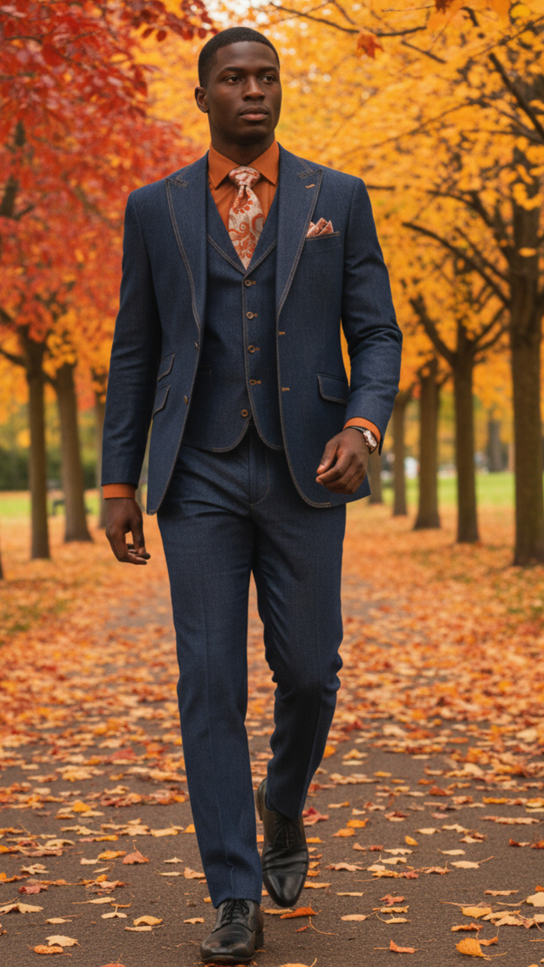 Men's 3 Piece Denim Suits